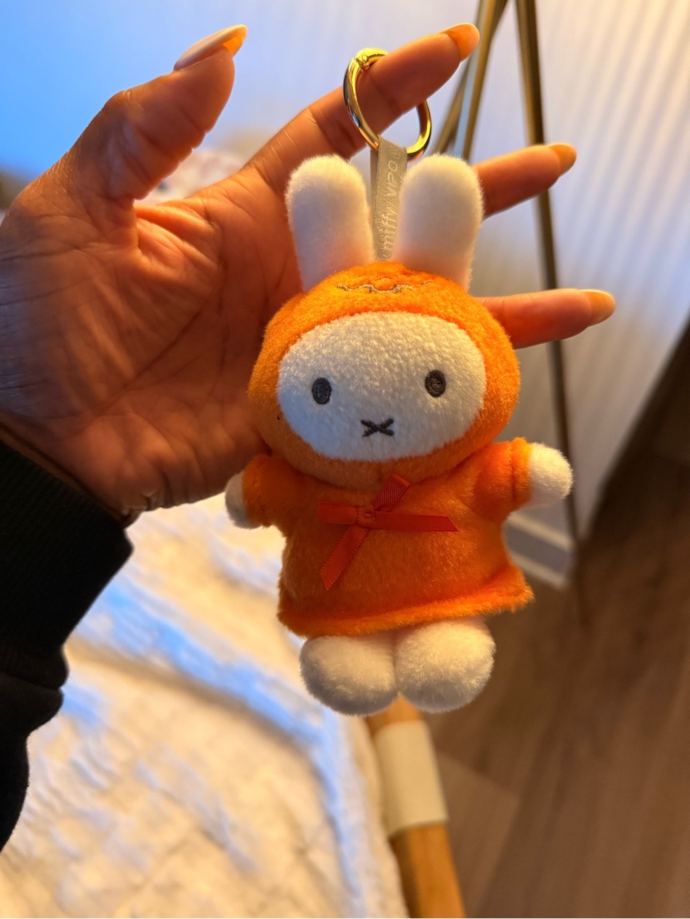 Orange Halloween Miffy Plush Keychain